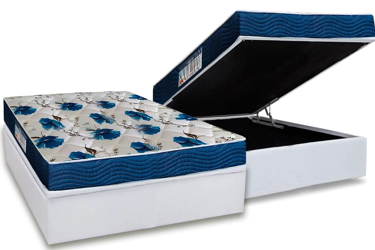 Cama Box Baú CRC +Colchão Ortopédico ISO60 Ortobom