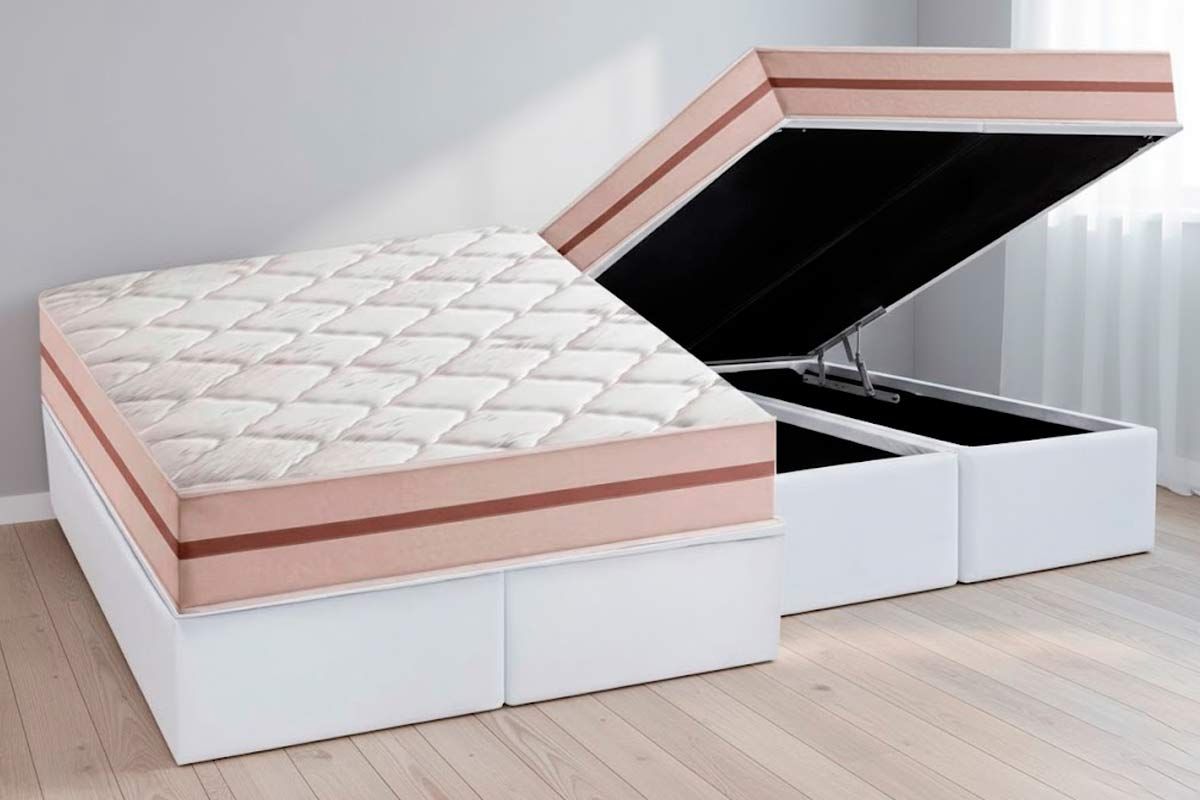 Cama Box Baú CRC +Colchão Molas Classic Anjos