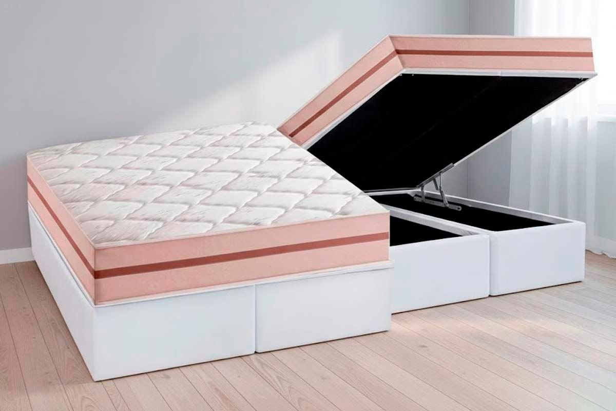 Cama Box Baú CRC +Colchão Molas Classic Anjos