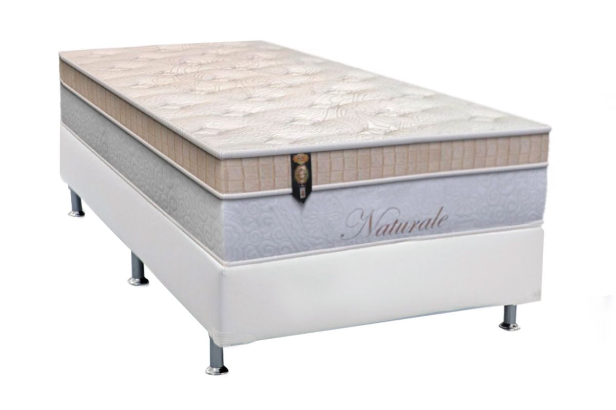 Cama Box CRC +Colchão Molas Naturale Orthoflex