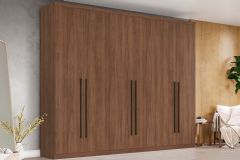 Guarda Roupa Casal 6 Portas e 3 Gavetas Jade Henn - Castanho