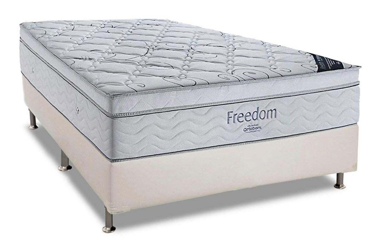 Cama Box CRC +Colchão Molas Freedom Ortobom