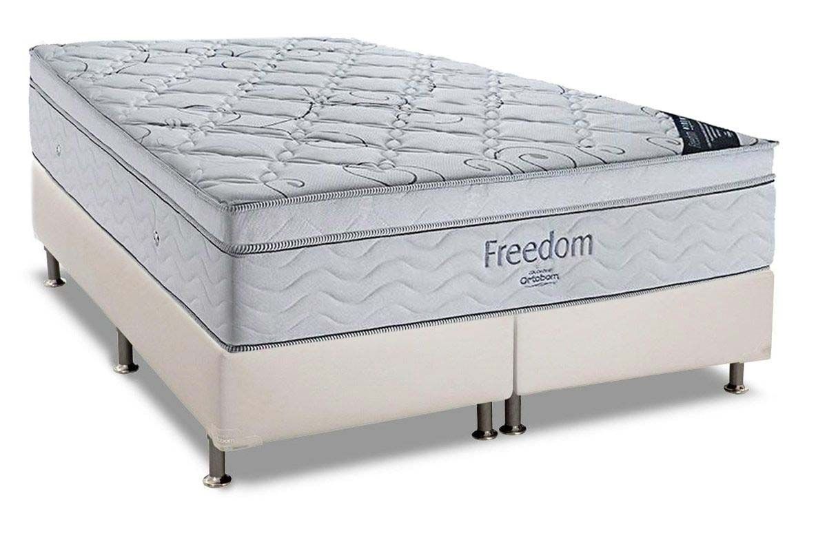 Cama Box CRC +Colchão Molas Freedom Ortobom