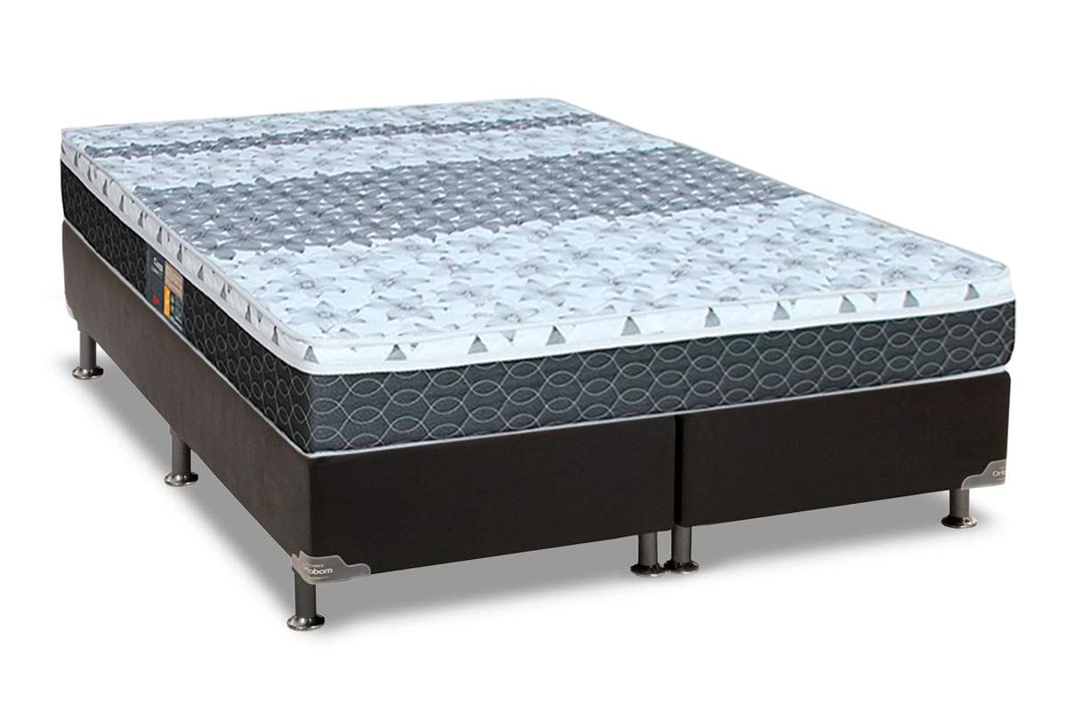 Cama Box CRC +Colchão Molas Class Castor