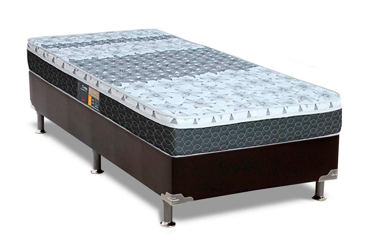 Cama Box CRC +Colchão Molas Class Castor