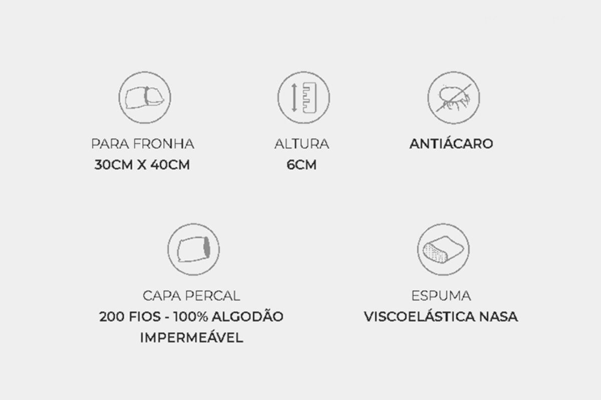 Travesseiro Infantil BB1002 Nasa Baby 200Fios Duoflex Travesseiro Infantil BB1002 Nasa Baby 200Fios Duoflex
