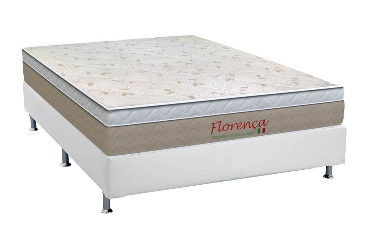 Cama Box CRC +Colchão Molas Florença Orthoflex
