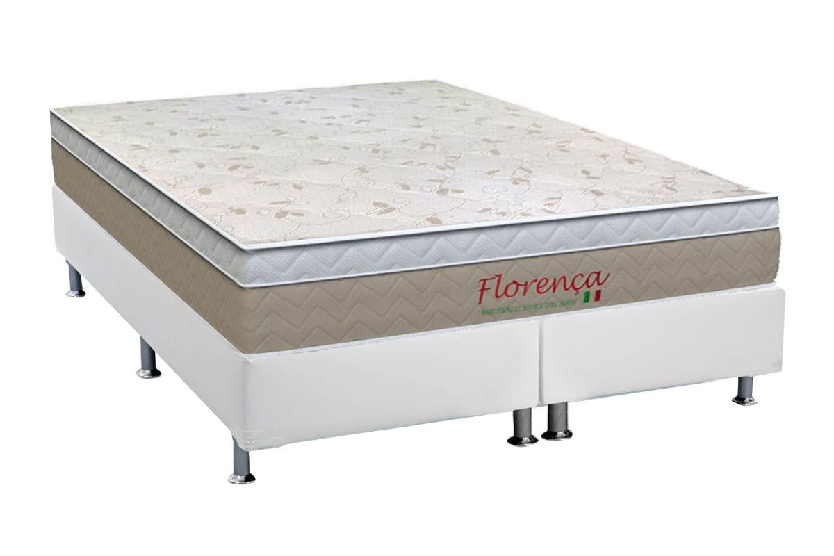 Cama Box CRC +Colchão Molas Florença Orthoflex