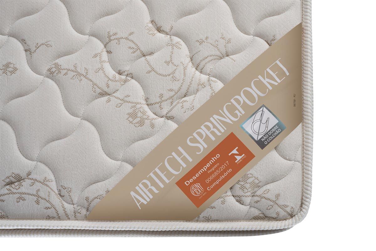 Cama Box Baú CRC +Colchão Molas Airtech Ortobom