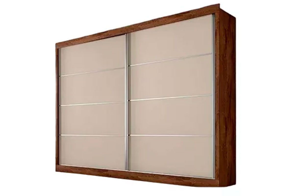 Guarda Roupa Casal 2 Portas e 4 Gavetas Verona Plus EuropaFlex Brauna/Brauna ou Off White