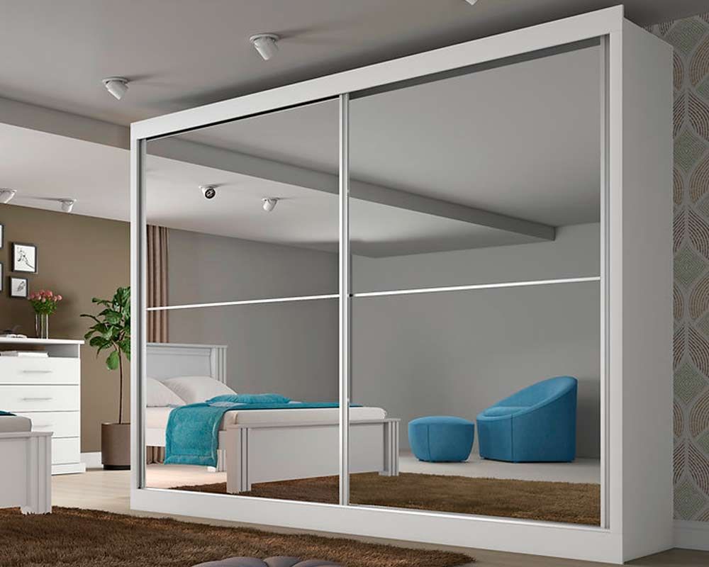 Guarda Roupa Casal 2 Portas c/Espelho e 4 Gavetas Verona Plus Europa Guarda Roupa Casal 2 Portas c/Espelho e 4 Gavetas Verona Plus Europa
