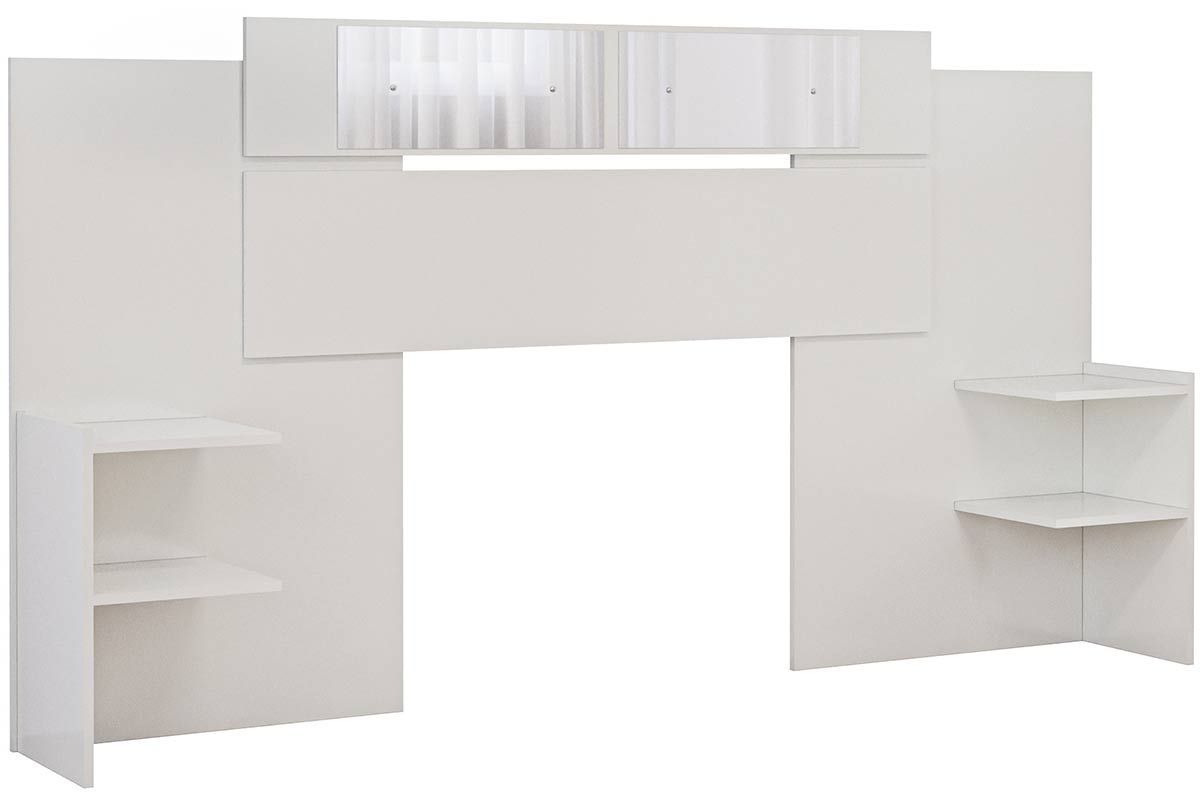 Cabeceira Box Madeirado Panan Extensível MilaOff White Cabeceira Box Madeirado Panan Extensível MilaOff White