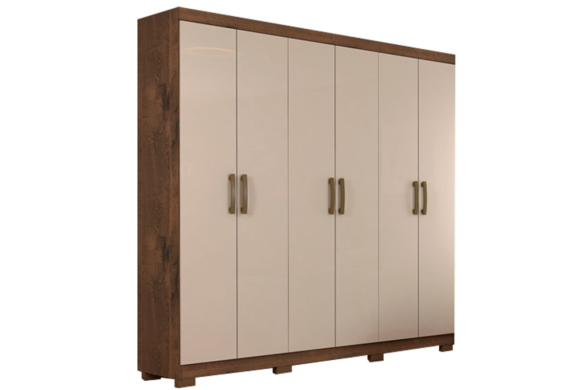 Guarda Roupa Casal 6 Portas e 3 Gavetas Clara Panan Guarda Roupa Casal 6 Portas e 3 Gavetas Clara Panan