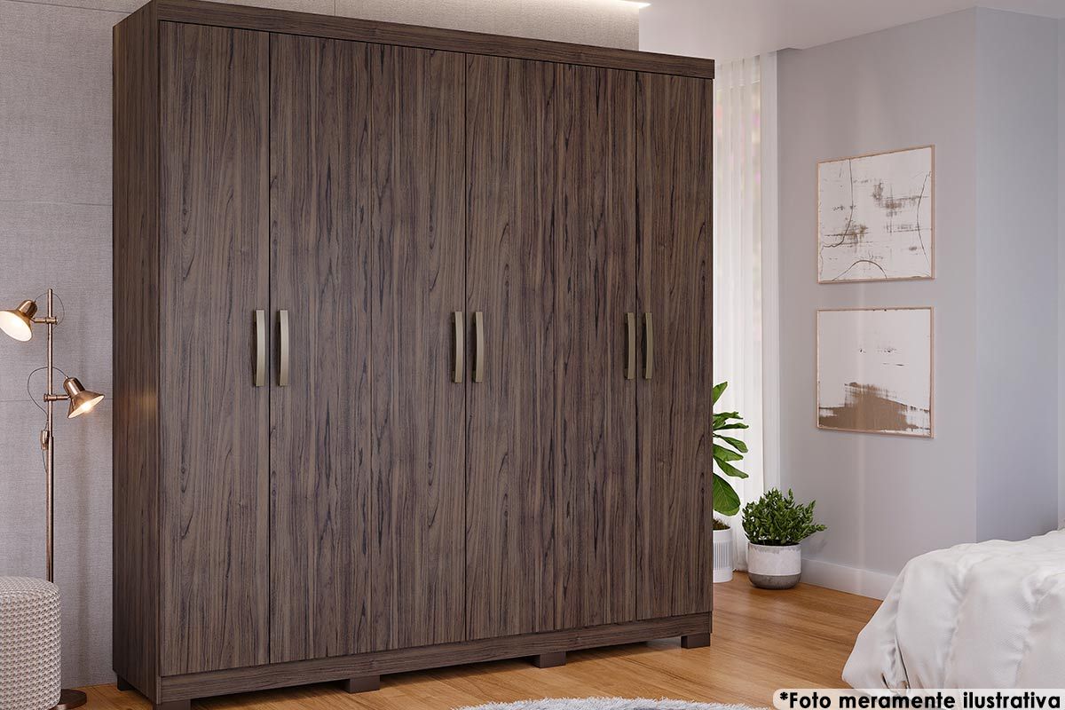 Guarda Roupa Casal 6 Portas e 3 Gavetas Clara Panan Guarda Roupa Casal 6 Portas e 3 Gavetas Clara Panan