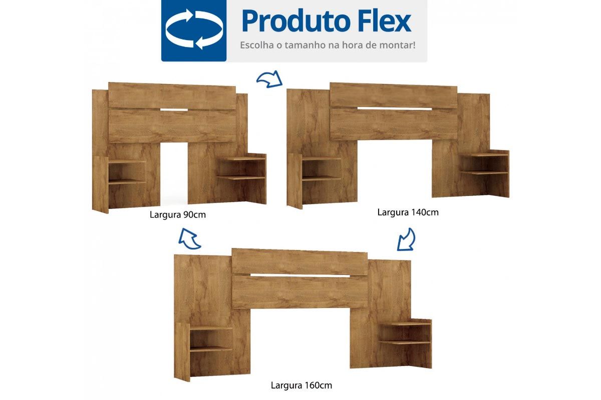 Cabeceira Box Madeirado Panan Extensível Mila