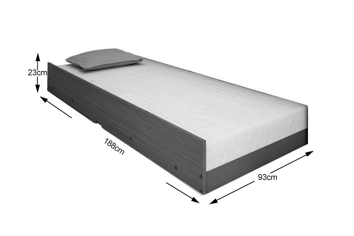 Colchão Solteiro Pérola Polar (2un) + Bicama Ravena c/ Baú