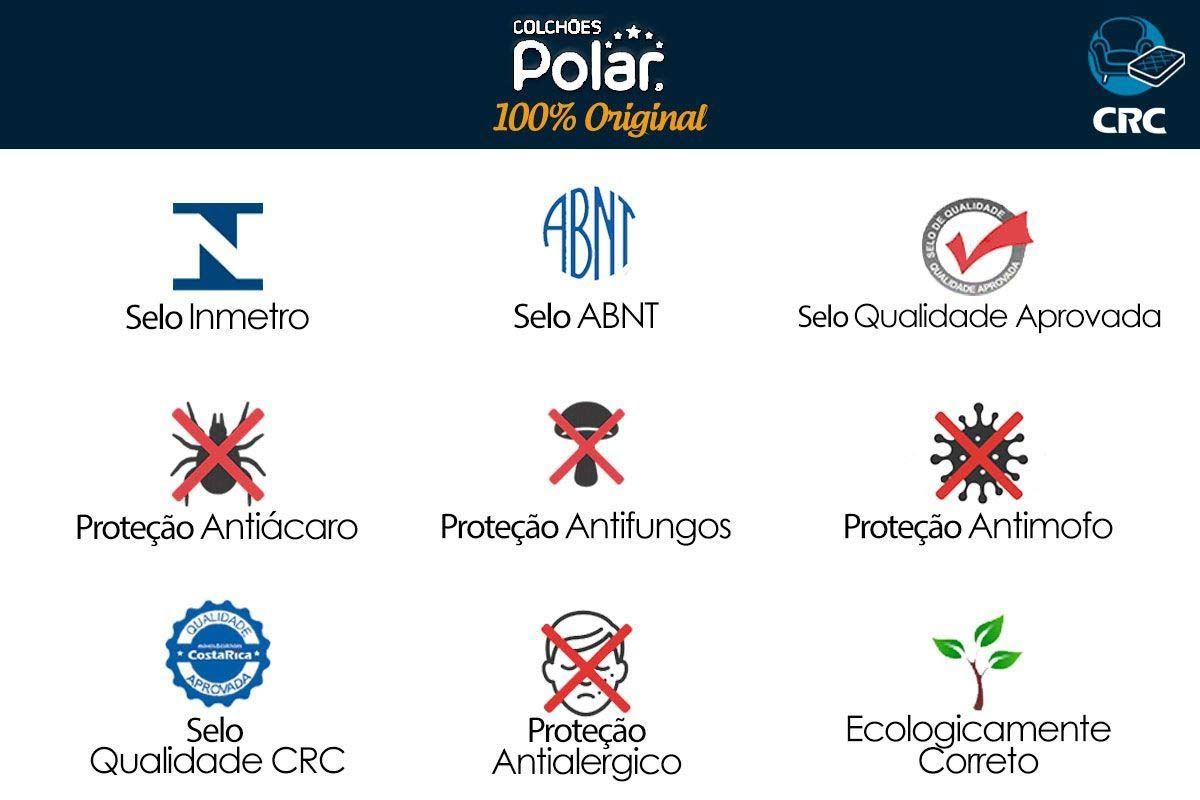 Colchão Solteiro Pérola Polar (2un) + Bicama Ravena c/ Baú