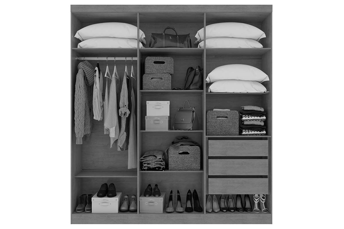 Guarda Roupa Casal 6 Portas e 3 Gavetas Jazz Lopas Guarda Roupa Casal 6 Portas e 3 Gavetas Jazz Lopas