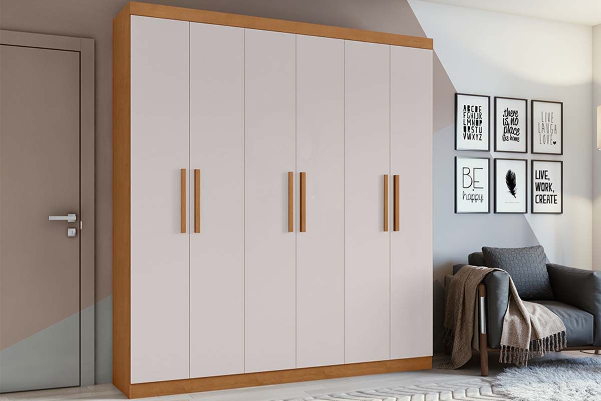 Guarda Roupa Casal 6 Portas e 3 Gavetas Jazz Lopas