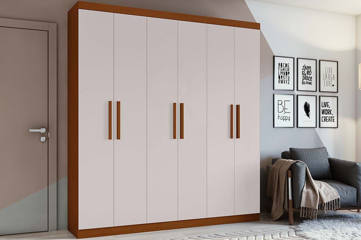 Guarda Roupa Casal 6 Portas e 3 Gavetas Jazz Lopas