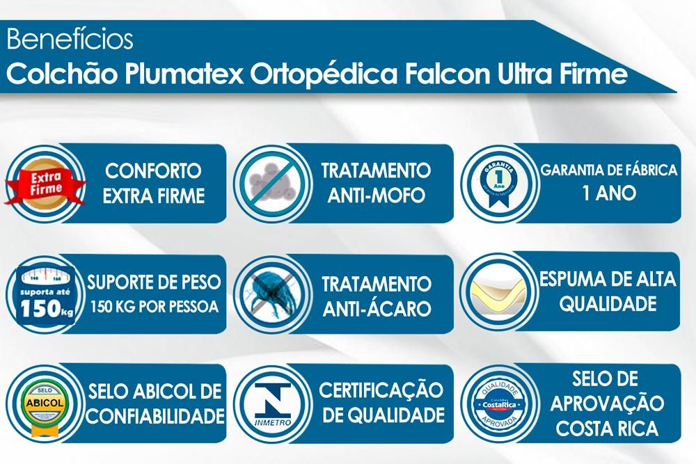Cama Box CRC +Colchão Ortopédico Falcon Plumatex