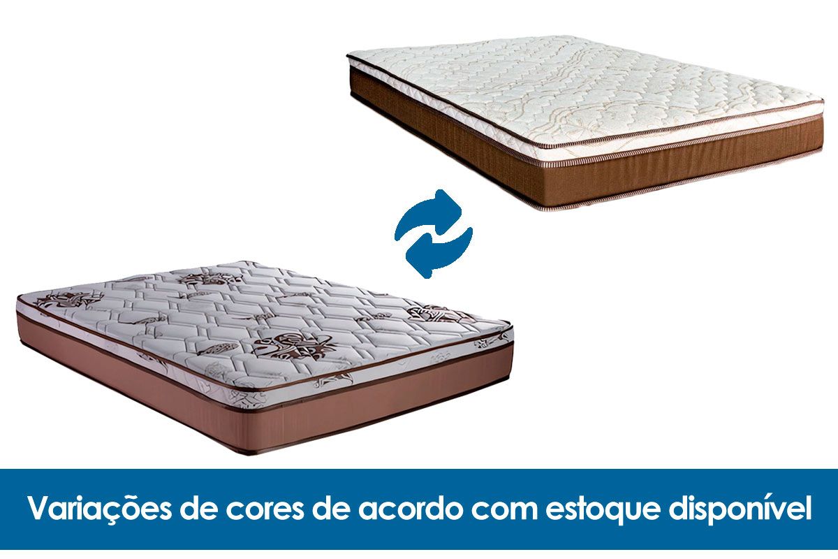 Cama Box CRC +Colchão Molas Caribe Luckspuma