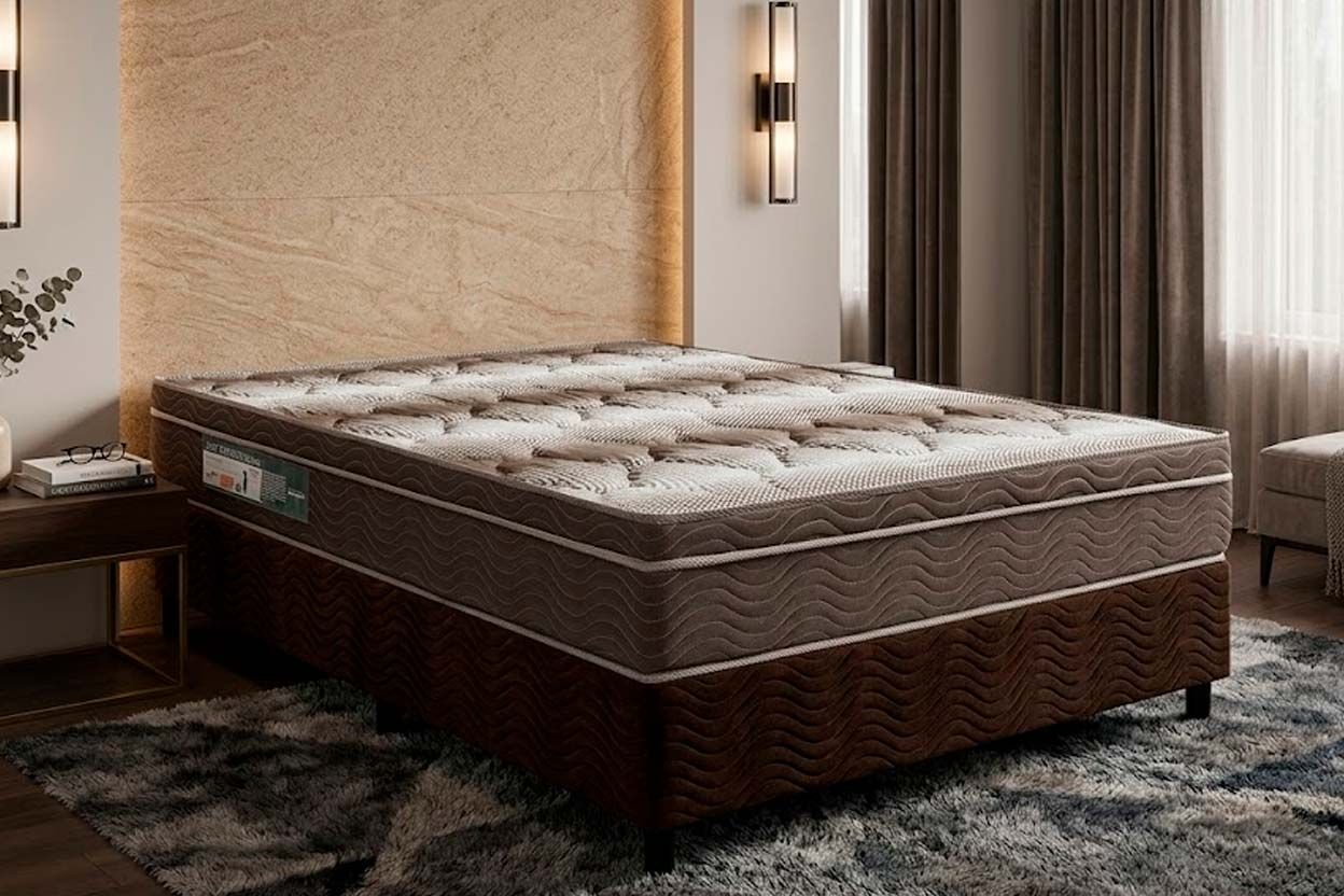 Cama Box CRC +Colchão Ortopédico Light Ortobom