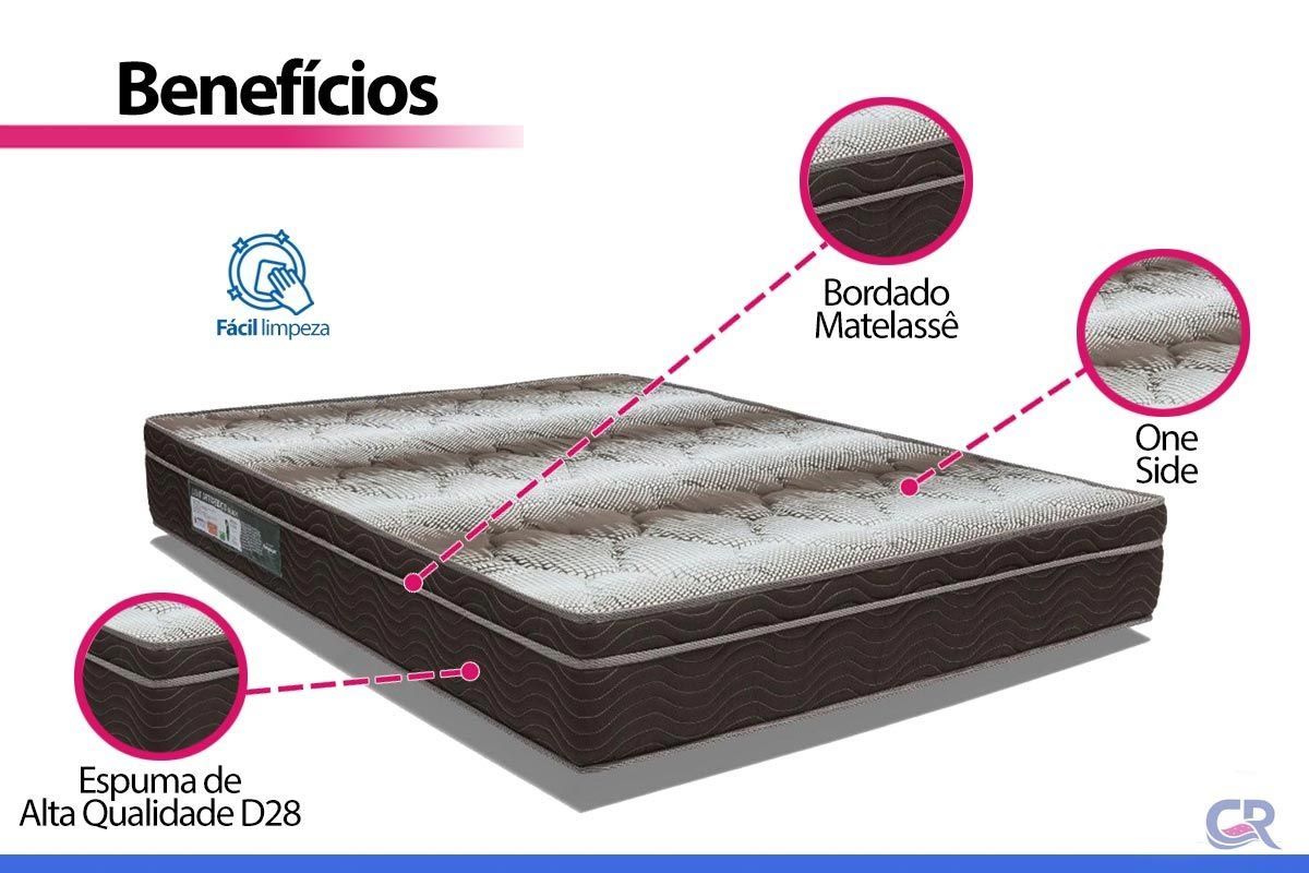 Cama Box CRC +Colchão Ortopédico Light Ortobom