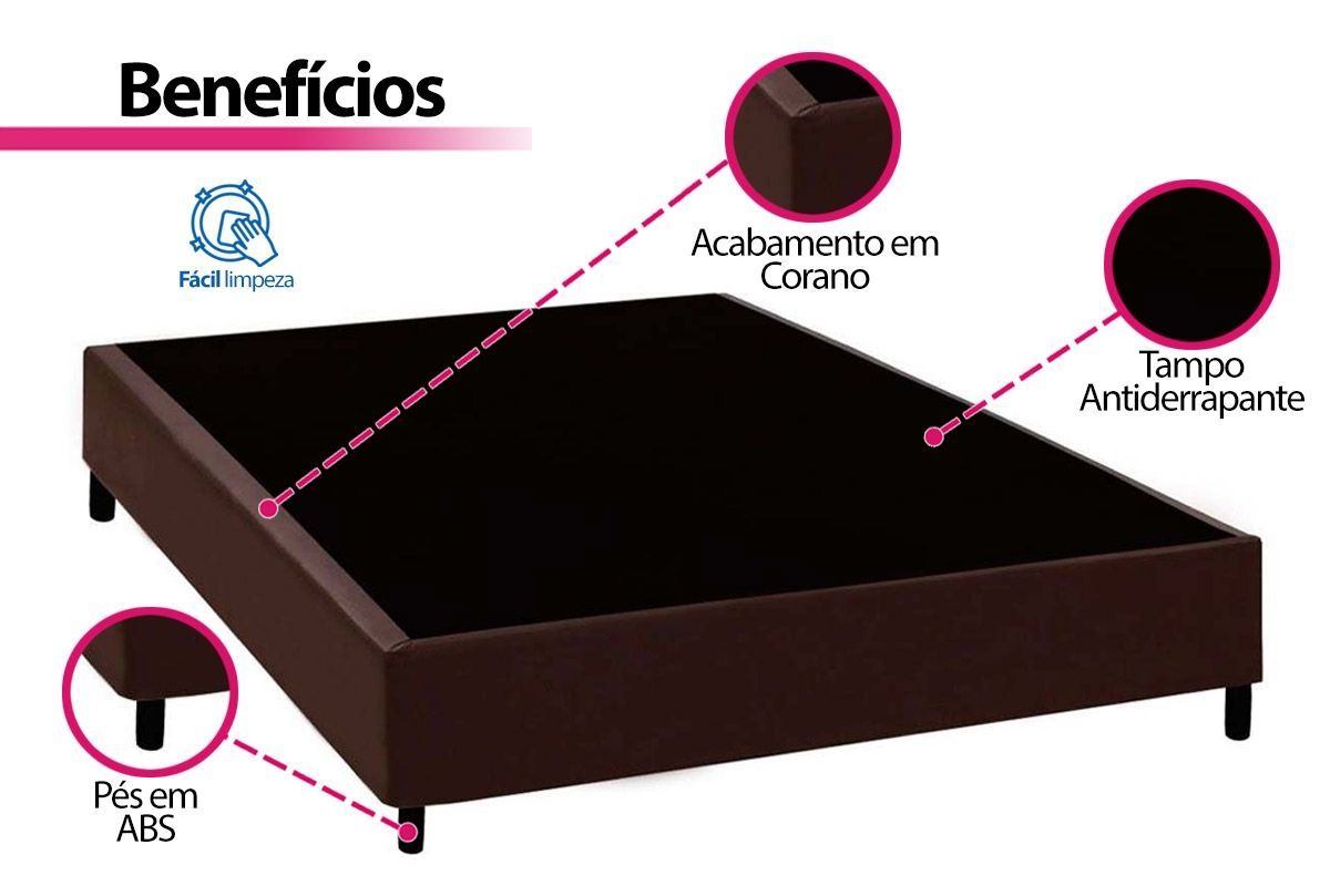 Cama Box CRC +Colchão Ortopédico Light Ortobom