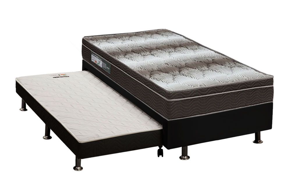 Cama Box c/Aux CRC +Colchão Ortopédico Light Ortobom