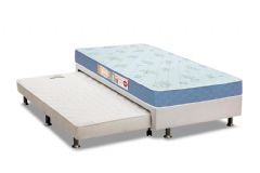 Cama Box c/Aux Filhão +Colchão D45 Sleep Max Castor
