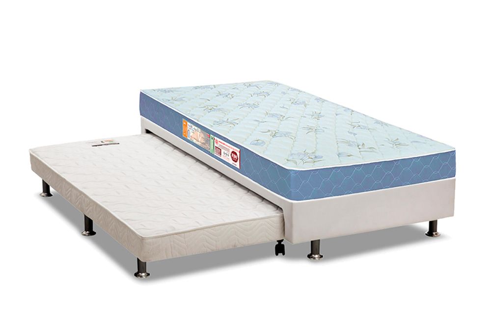 Cama Box c/Aux CRC +Colchão D45 Sleep Max Castor