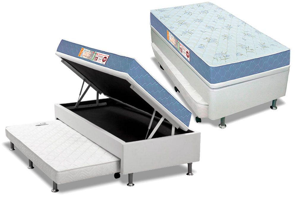 Cama Baú c/Aux CRC +Colchão D45 Castor