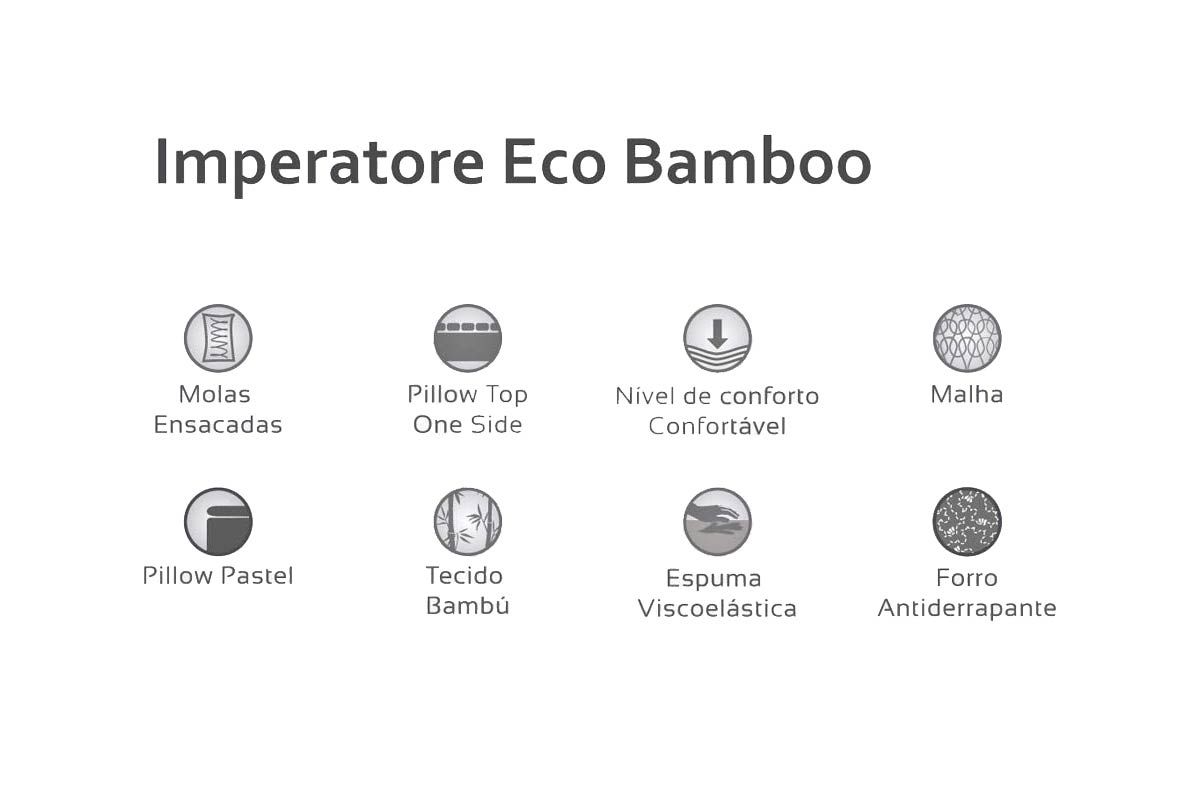 Cama Box c/Aux CRC +Colchão Molas Imperatore Herval