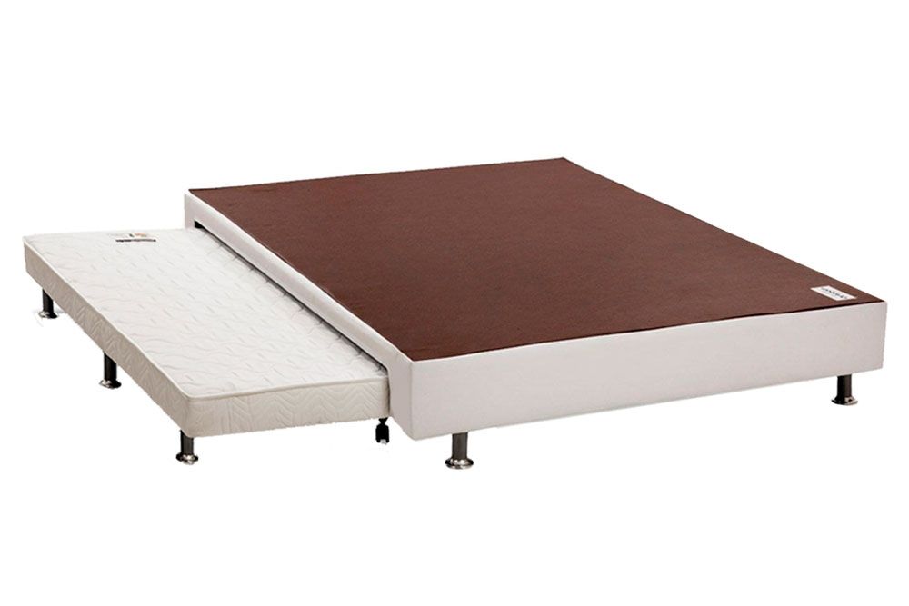 Cama Box c/Aux CRC +Colchão Molas Esplêndido Paropas