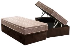 Cama Box Baú Filhão +Colchão Ortopédico Pasquale Paropas