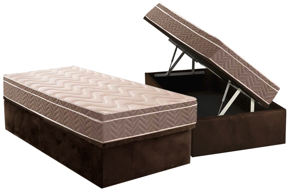 Cama Box Baú CRC +Colchão Ortopédico Pasquale Paropas
