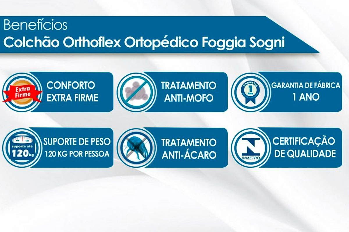 Cama Baú c/Aux CRC +Colchão Ortopédico Sogni Orthoflex