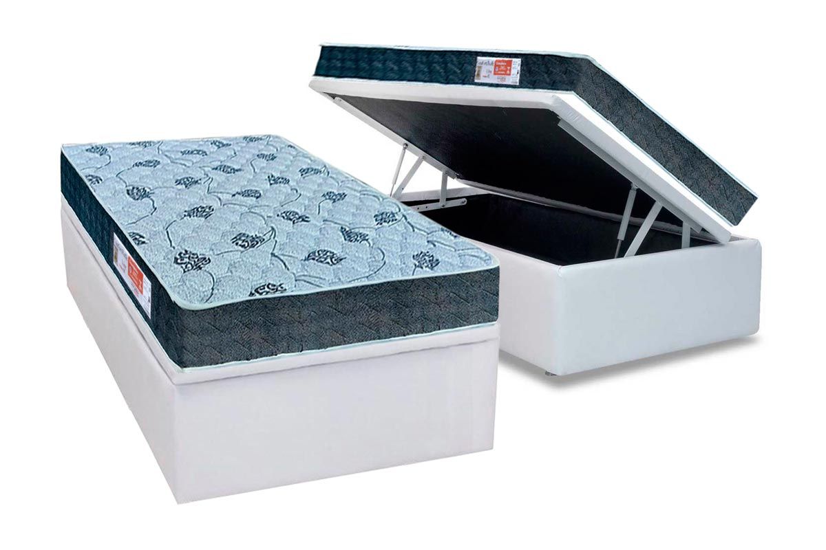 Cama Box Baú CRC +Colchão D45 ComfortPedic Orthoflex