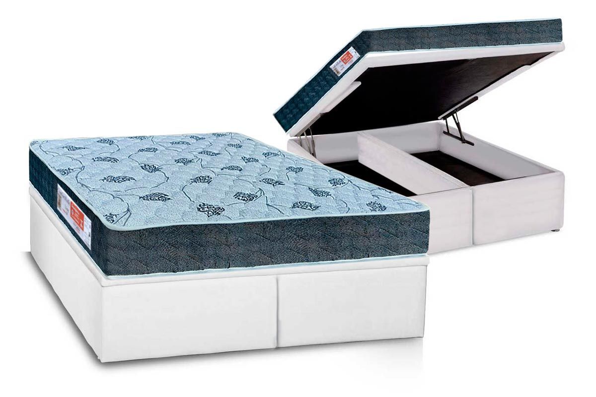 Cama Box Baú CRC +Colchão D45 ComfortPedic Orthoflex