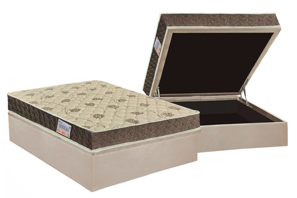 Cama Box Baú CRC +Colchão Ortopédico Matera Orthoflex