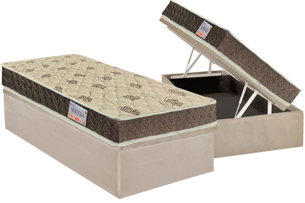 Cama Box Baú CRC +Colchão Ortopédico Matera Orthoflex