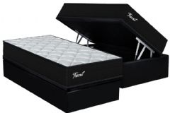 Cama Box Baú Filhão +Colchão Molas Tricot Orthoflex