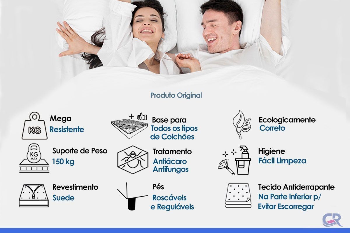 Cama Box CRC +Colchão Ortopédico Light Ortobom