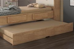 Cama Auxiliar Solteiro Premium II Conquista - Amêndoa