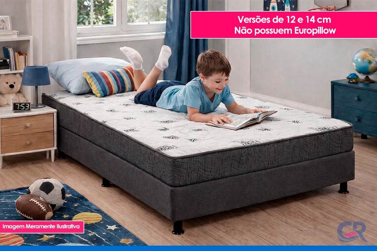 Cama Box CRC +Colchão Espuma D45 Light Ortobom