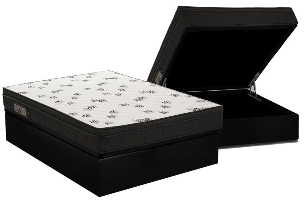Cama Box Baú CRC +Colchão Espuma D45 Light Ortobom