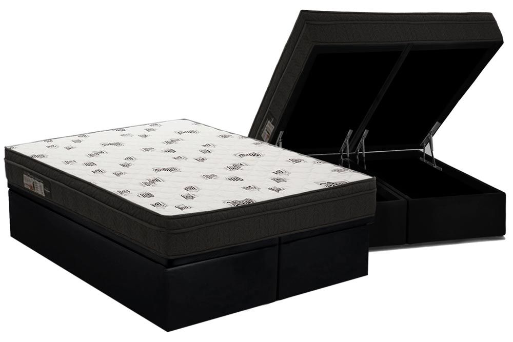 Cama Box Baú CRC +Colchão Espuma D45 Light Ortobom