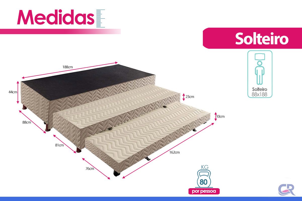 Cama Box c/2 Auxiliares Tribox Clean Paropas