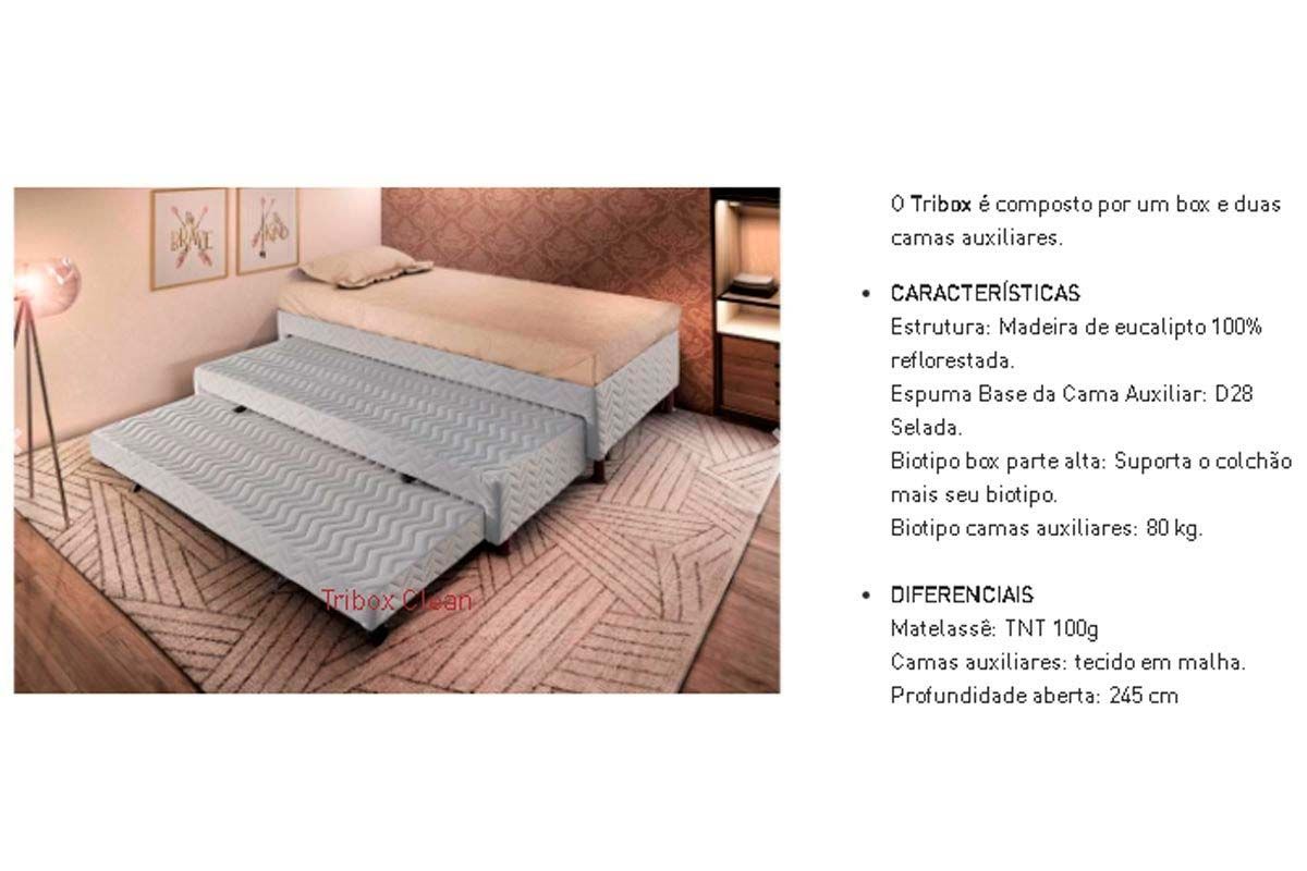 Cama Box CRC +Colchão Ortopédico Ultra Paropas